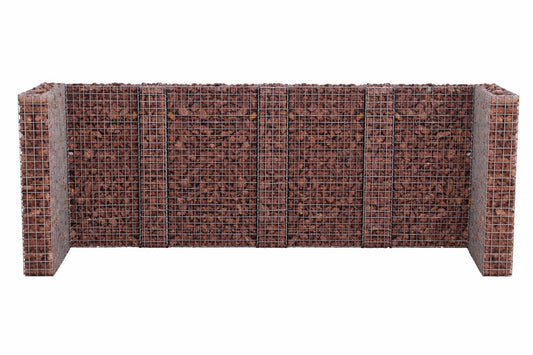 Gabionen Mülltonnenbox 4 Tonnen, 60120 l, 115 cm Höhe