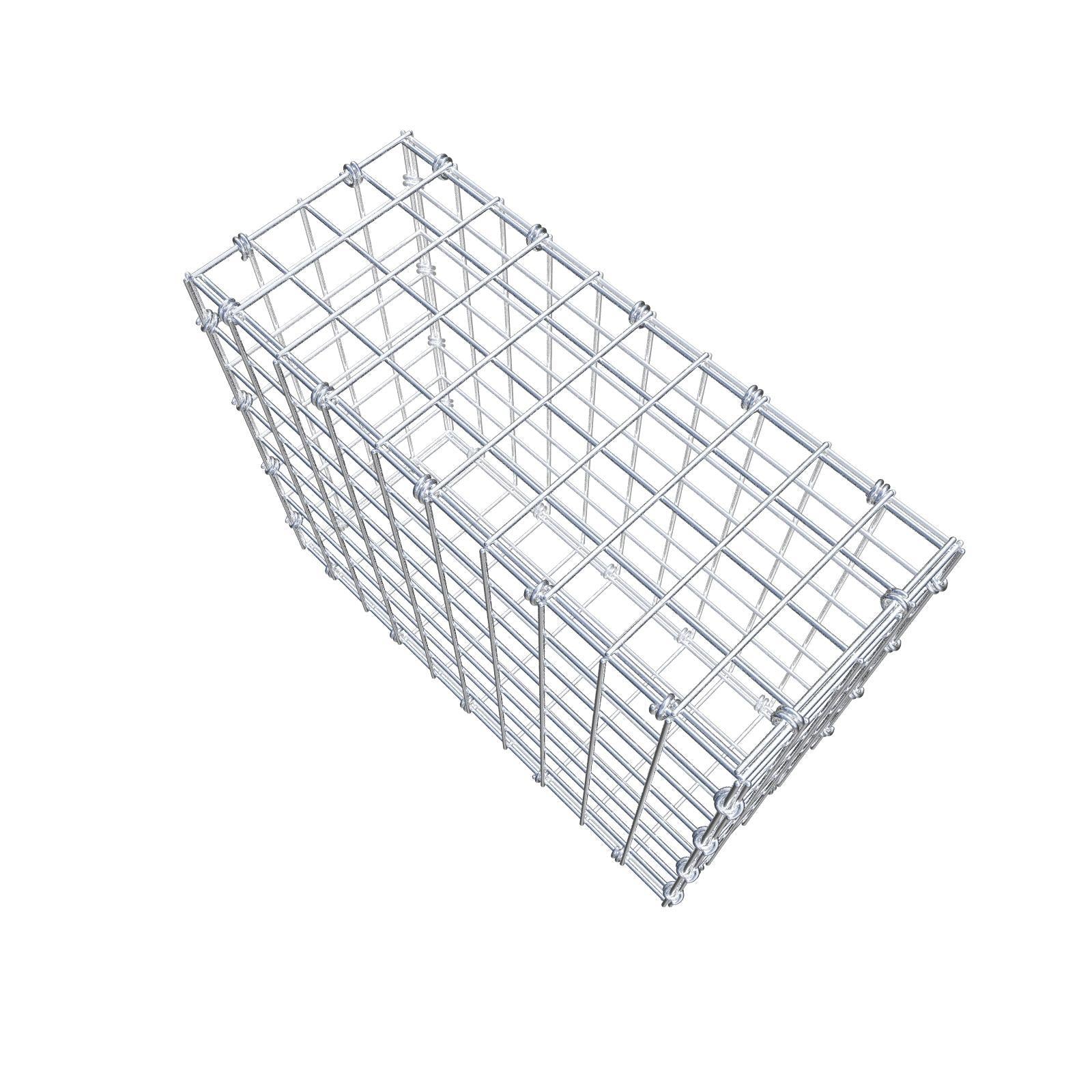 Gabbione 50 cm x 40 cm x 20 cm (L x H x P), maglia 5 x 5 cm, anello a spirale