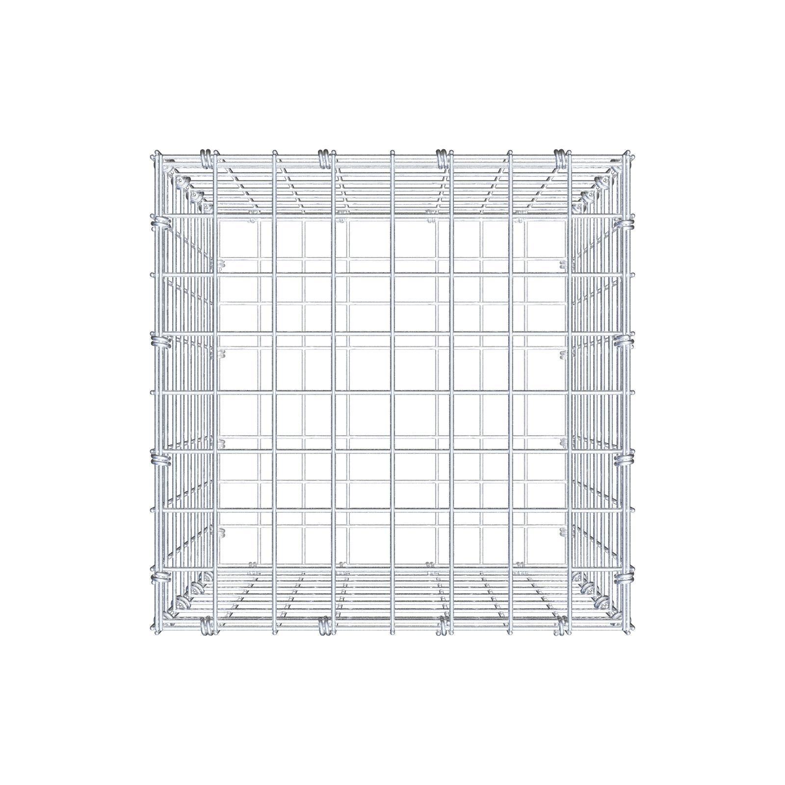 Gabion 40 cm x 40 cm x 40 cm (L x H x D), maskestørrelse 5 x 5 cm, spiralring