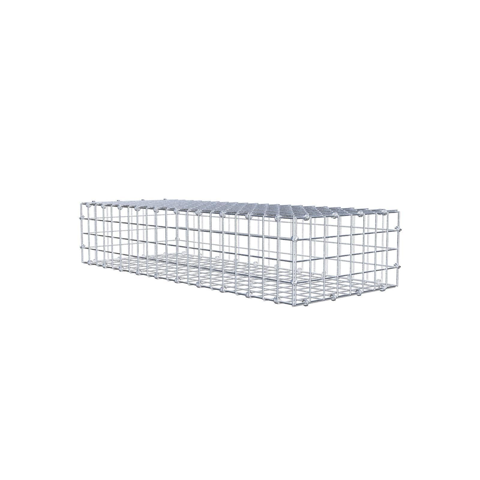 Gabione 100 cm x 20 cm x 40 cm (L x H x T), Maschenweite 5 x 5 cm, Spiralring