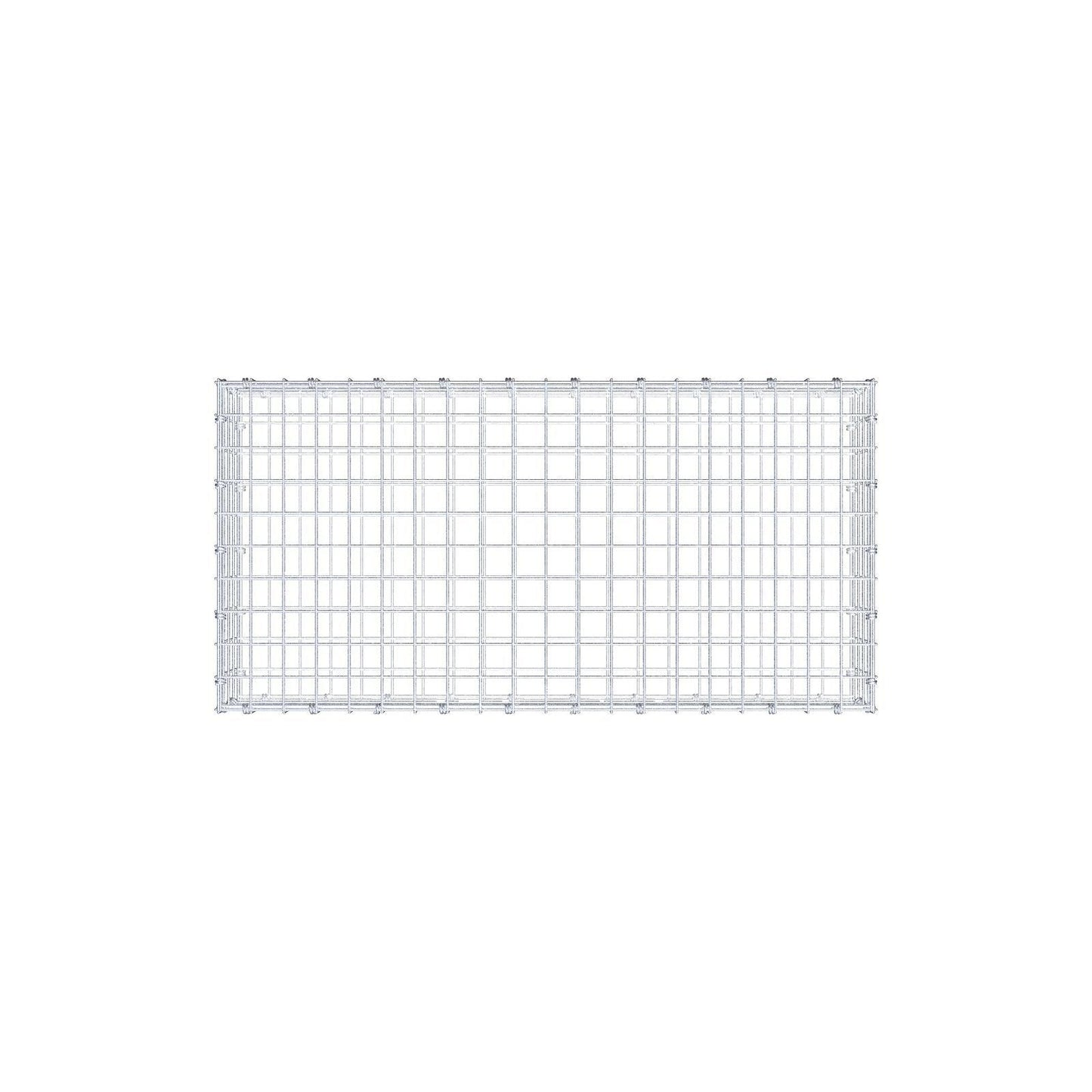 Gabion 100 cm x 20 cm x 50 cm (L x H x D), maskstorlek 5 x 5 cm, spiralring