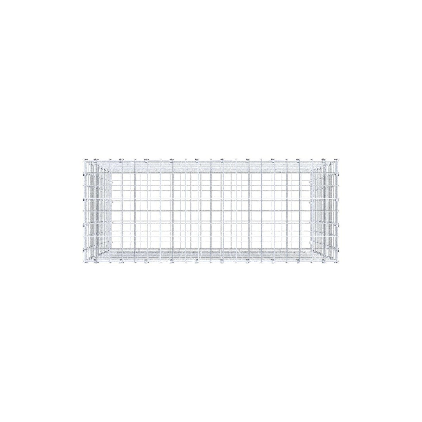 Gabion 100 cm x 80 cm x 40 cm (L x H x D), maskestørrelse 5 x 5 cm, spiralring