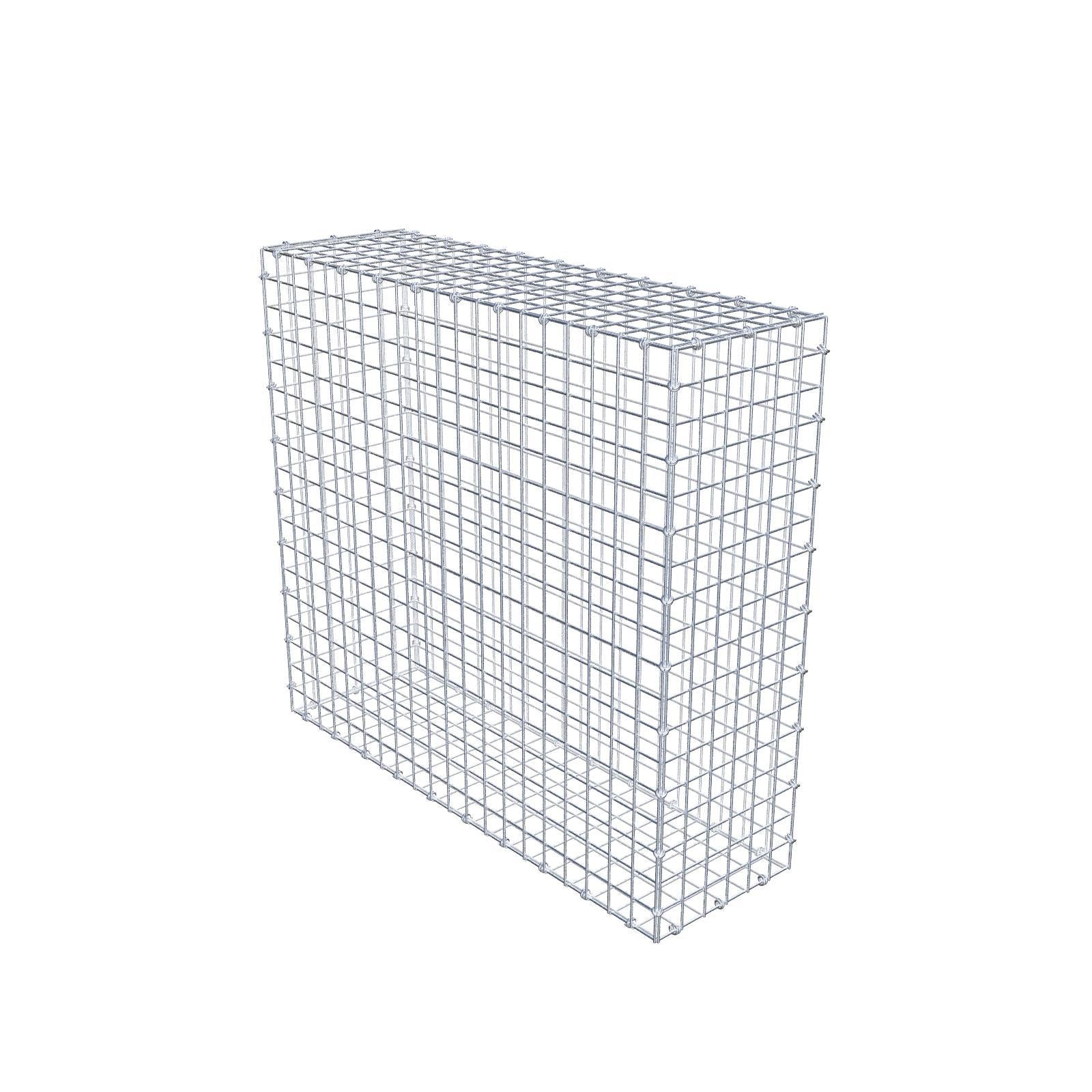 Gabion 100 cm x 90 cm x 30 cm (L x H x D), maskestørrelse 5 x 5 cm, spiralring