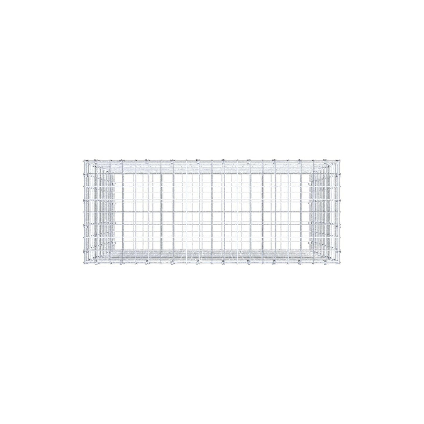 Gabion 100 cm x 90 cm x 40 cm (L x H x D), maskstorlek 5 x 5 cm, spiralring