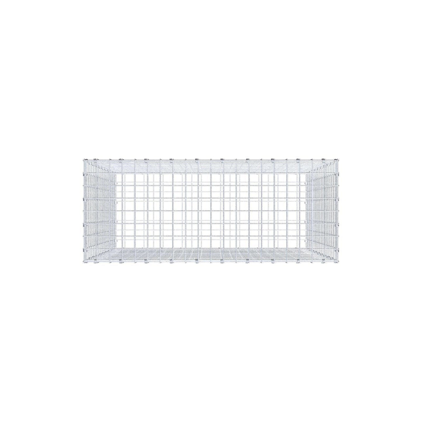 Gabion 100 cm x 100 cm x 40 cm (L x H x D), maskestørrelse 5 x 5 cm, spiralring