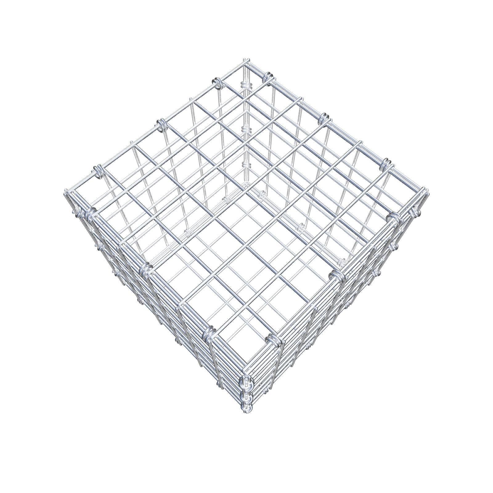 Schanskorf 30 cm x 30 cm x 30 cm (L x H x D), maaswijdte 5 x 5 cm, spiraalring