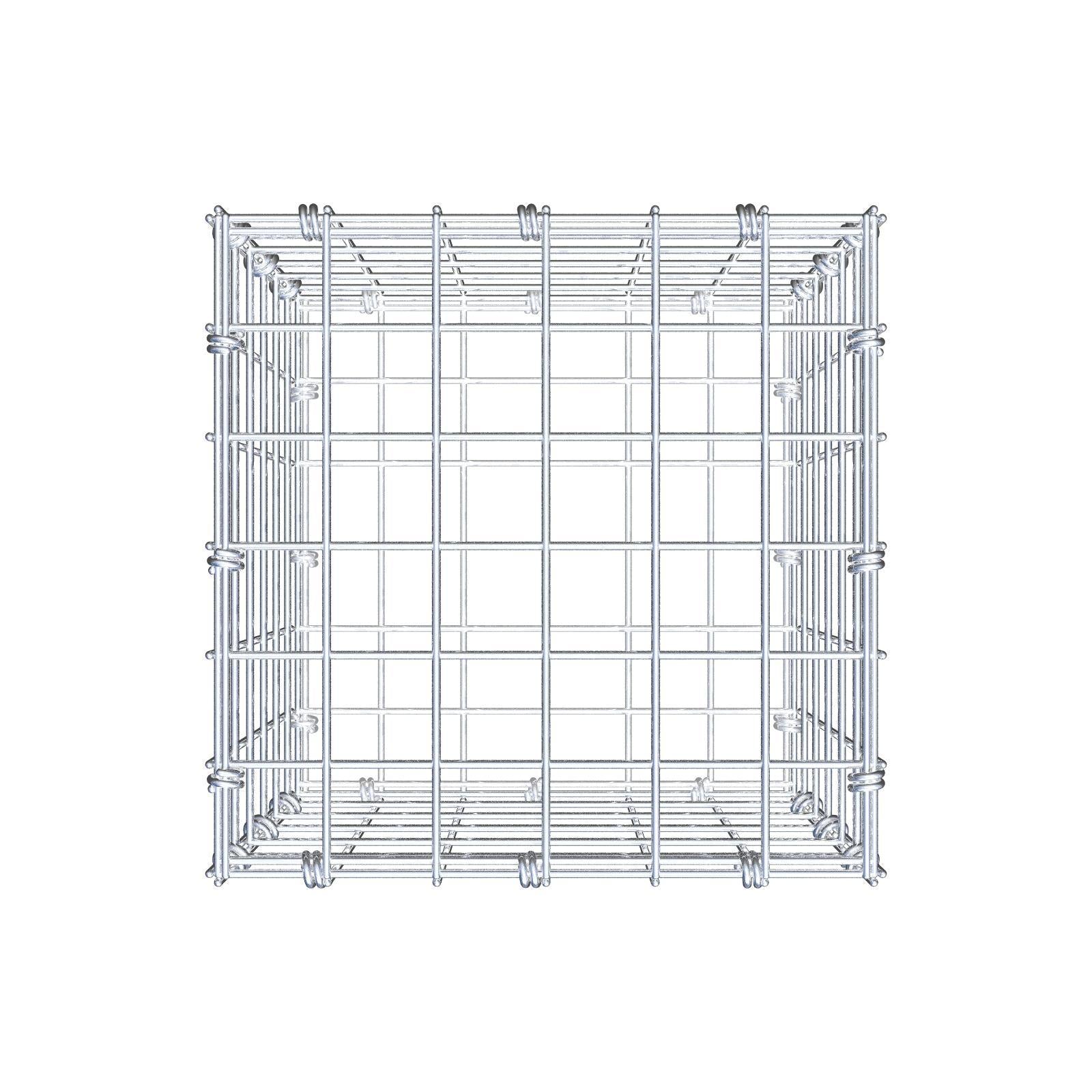Schanskorf 30 cm x 30 cm x 30 cm (L x H x D), maaswijdte 5 x 5 cm, spiraalring