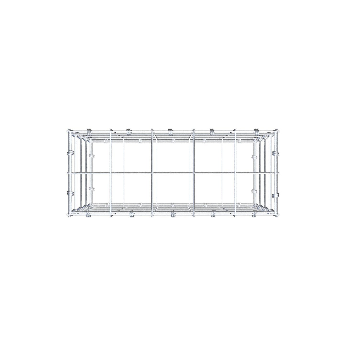 Gavión 50 cm x 40 cm x 20 cm (L x A x P), luz de malla 10 x 10 cm, anillo en espiral