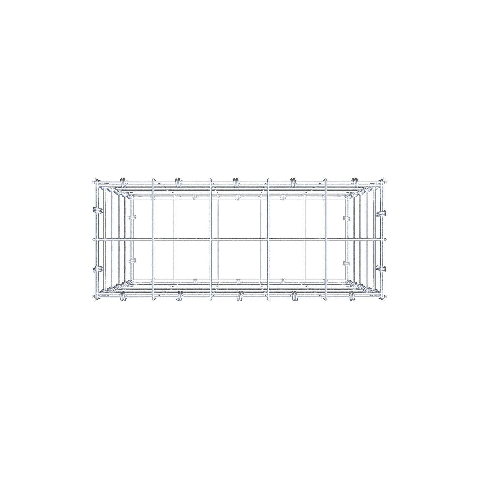 Schanskorf 50 cm x 50 cm x 20 cm (L x H x D), maaswijdte 10 x 10 cm, spiraalring