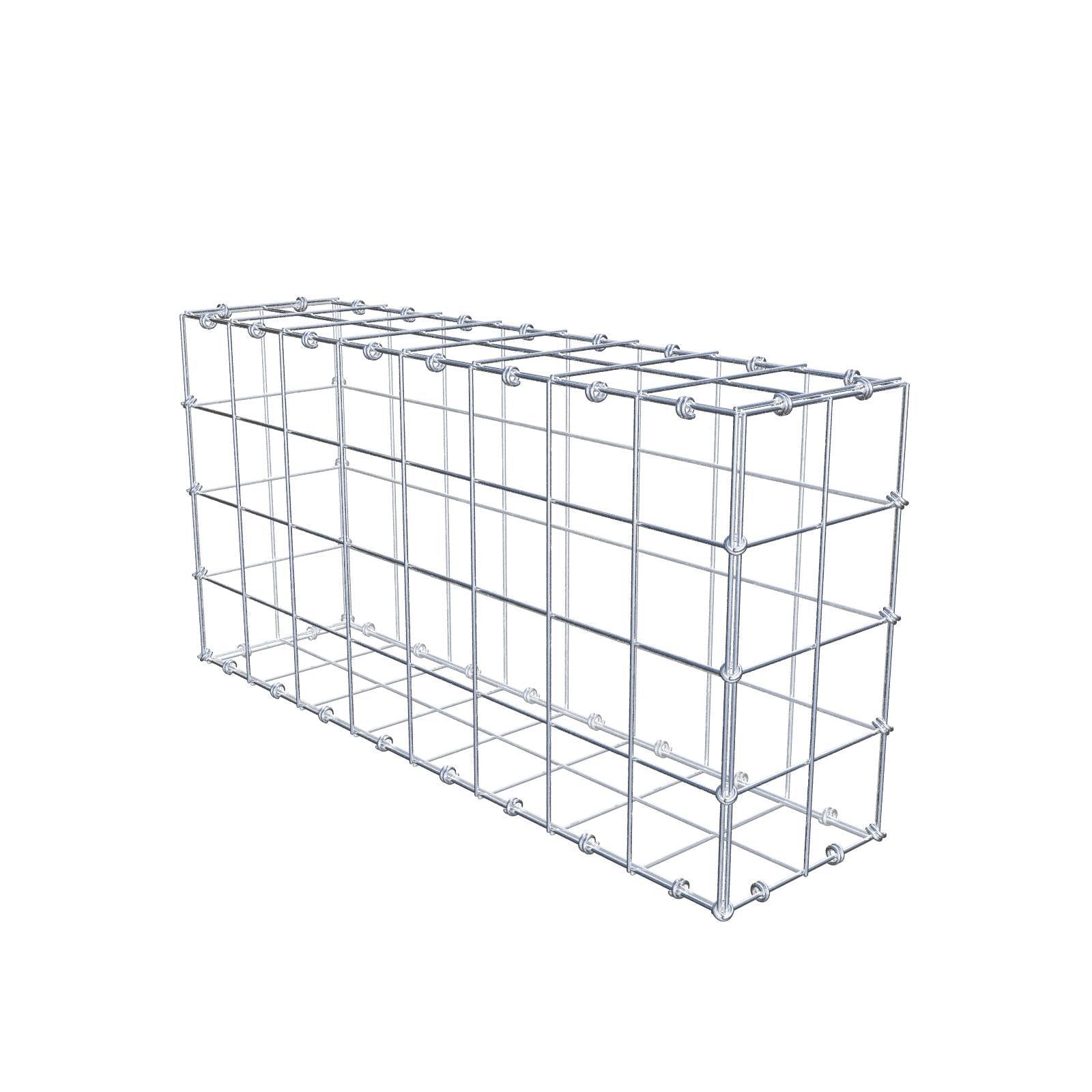 Gabbione 80 cm x 40 cm x 20 cm (L x H x P), maglia 10 x 10 cm, anello a spirale