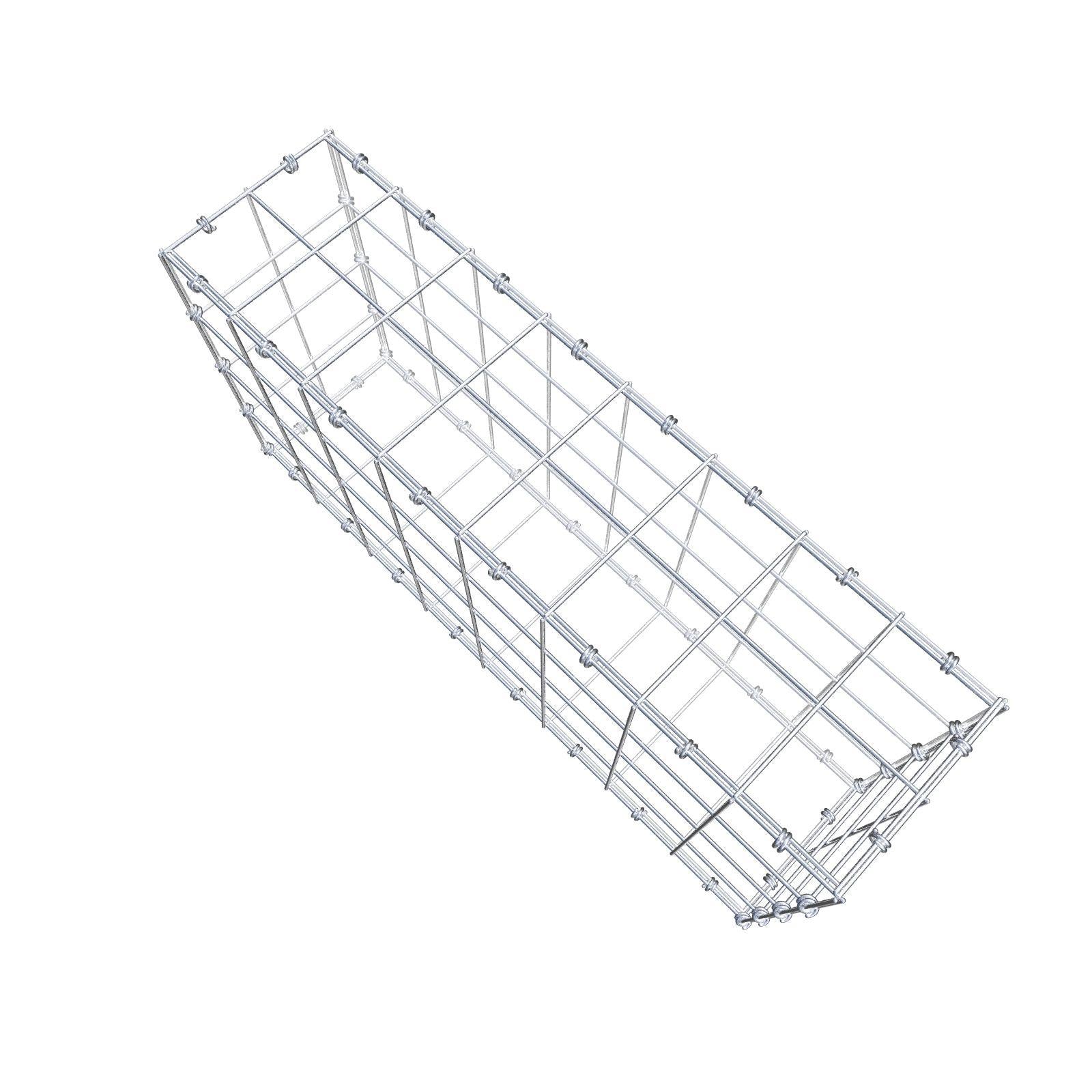 Gabbione 80 cm x 40 cm x 20 cm (L x H x P), maglia 10 x 10 cm, anello a spirale