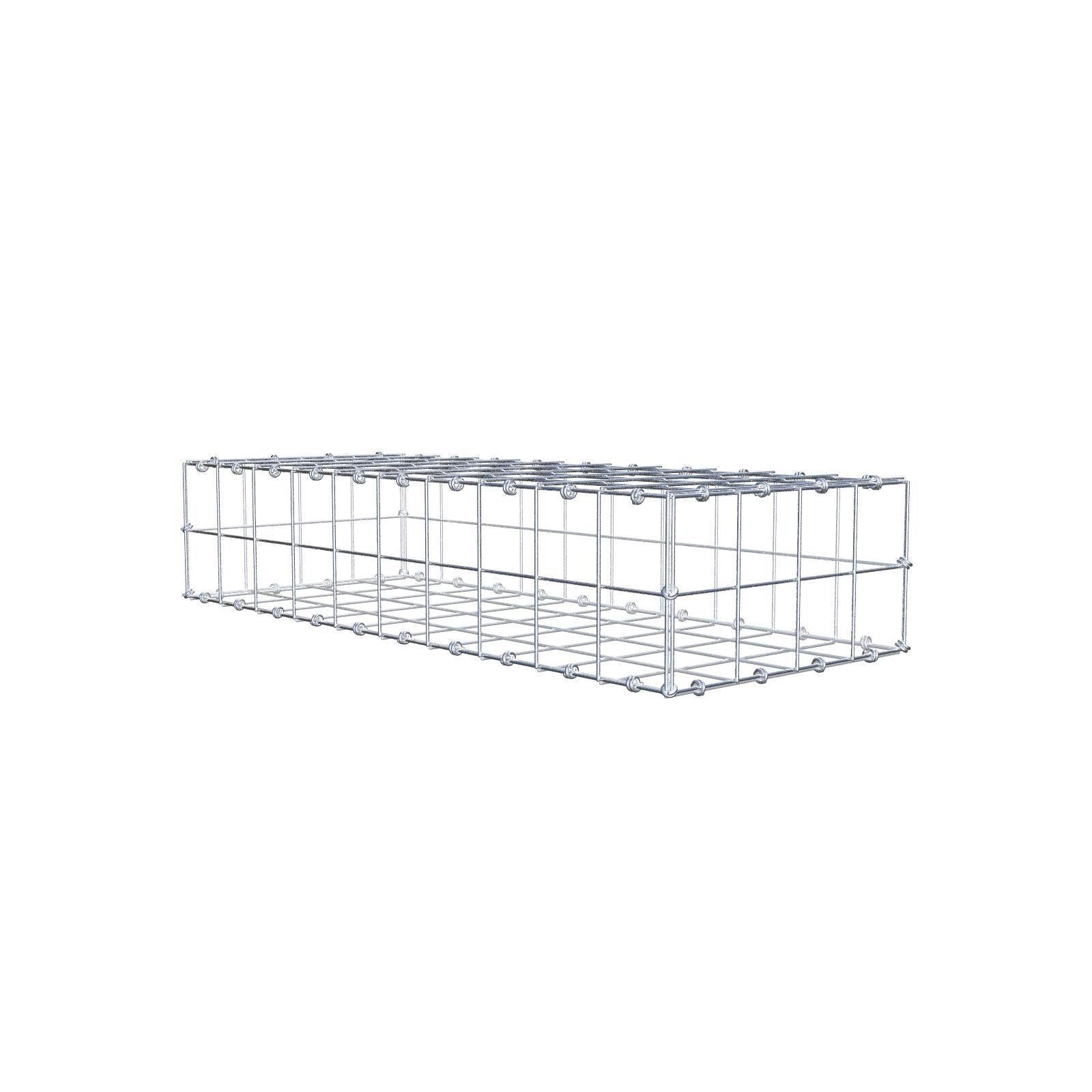 Gabbione 100 cm x 20 cm x 40 cm (L x H x P), maglia 10 x 10 cm, anello a spirale