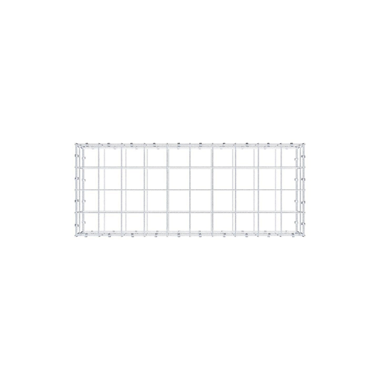 Gavión 100 cm x 20 cm x 40 cm (L x A x P), luz de malla 10 x 10 cm, anillo en espiral