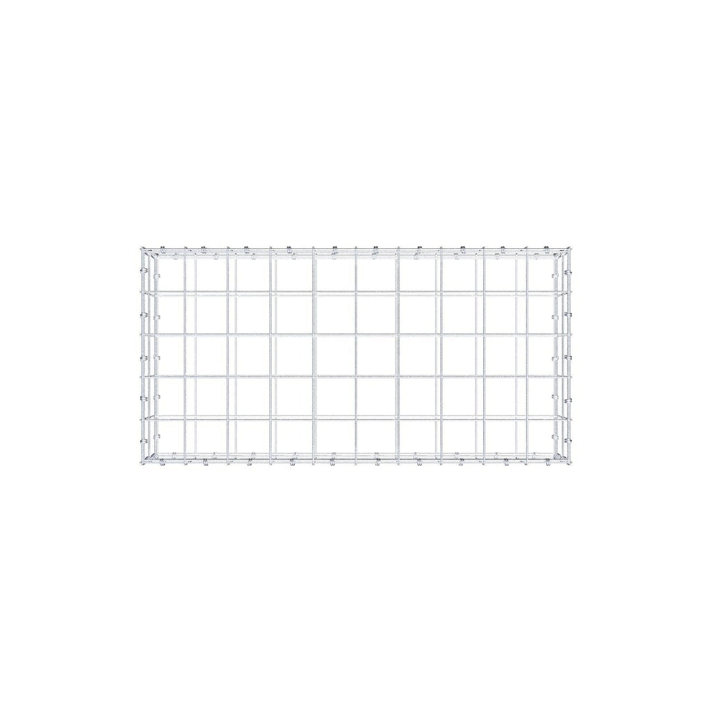 Gabion 100 cm x 20 cm x 50 cm (L x H x D), mesh size 10 x 10 cm, spiral ring