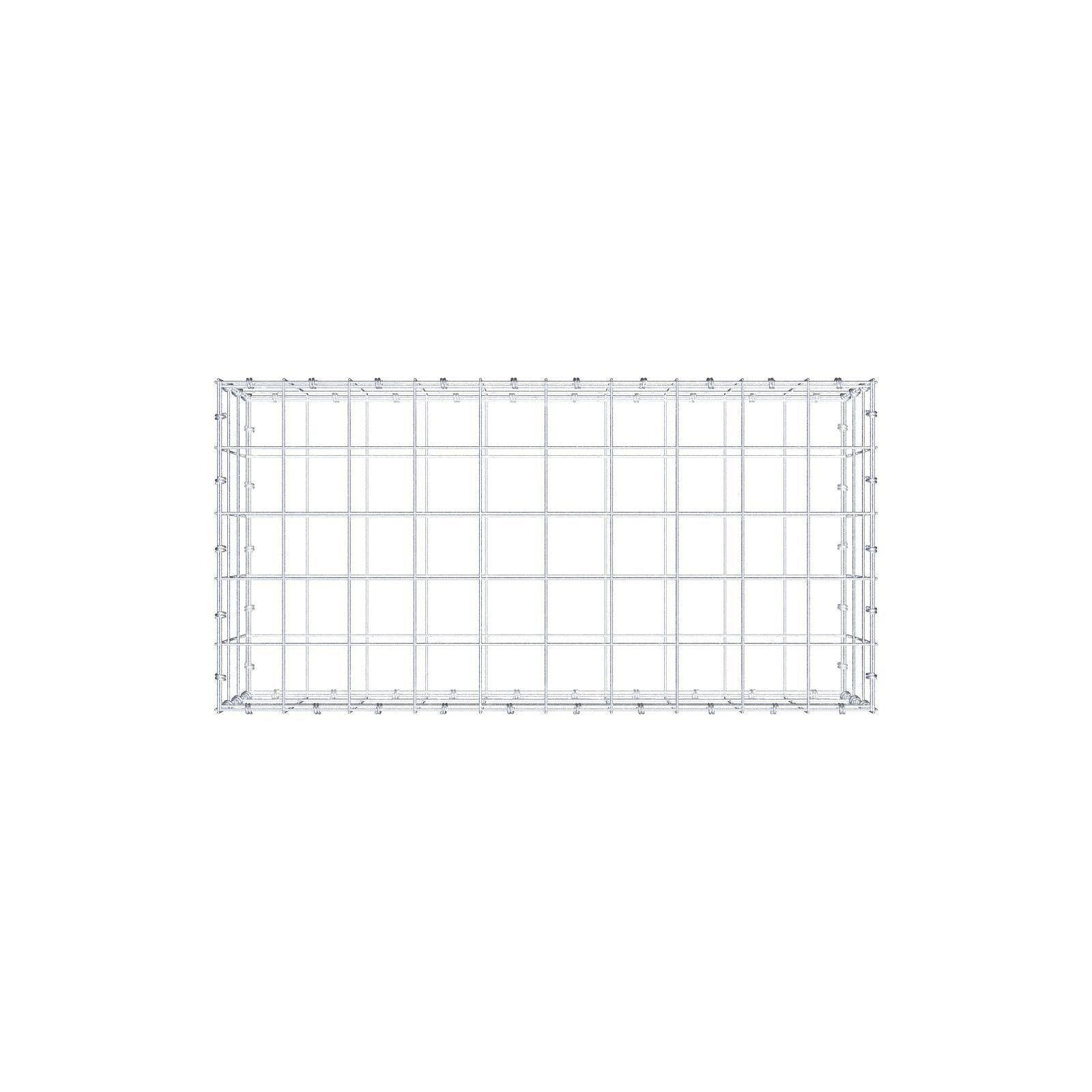 Gabbione 100 cm x 30 cm x 50 cm (L x H x P), maglia 10 x 10 cm, anello a spirale