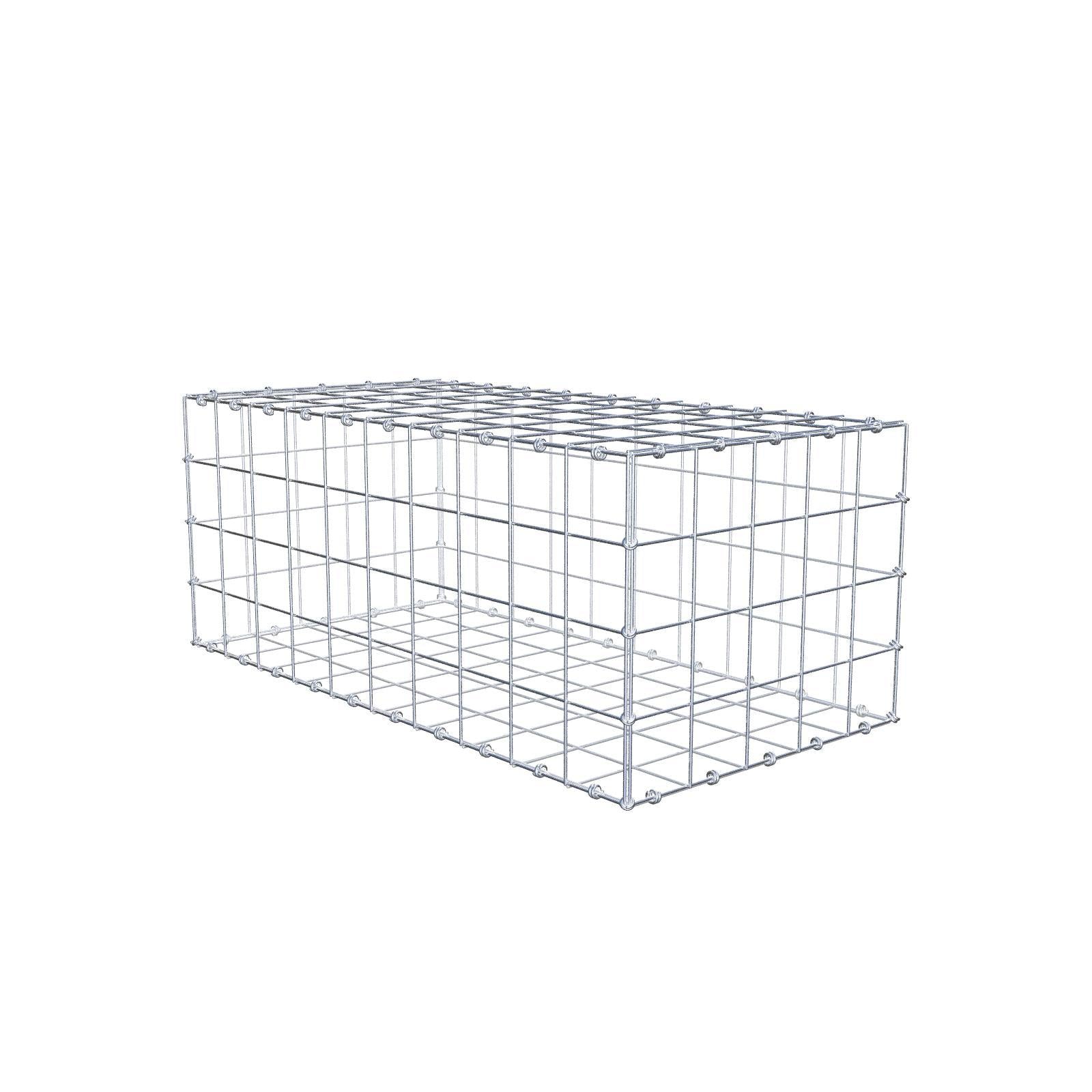 Gabion 100 cm x 40 cm x 50 cm (L x H x D), mesh size 10 x 10 cm, spiral ring