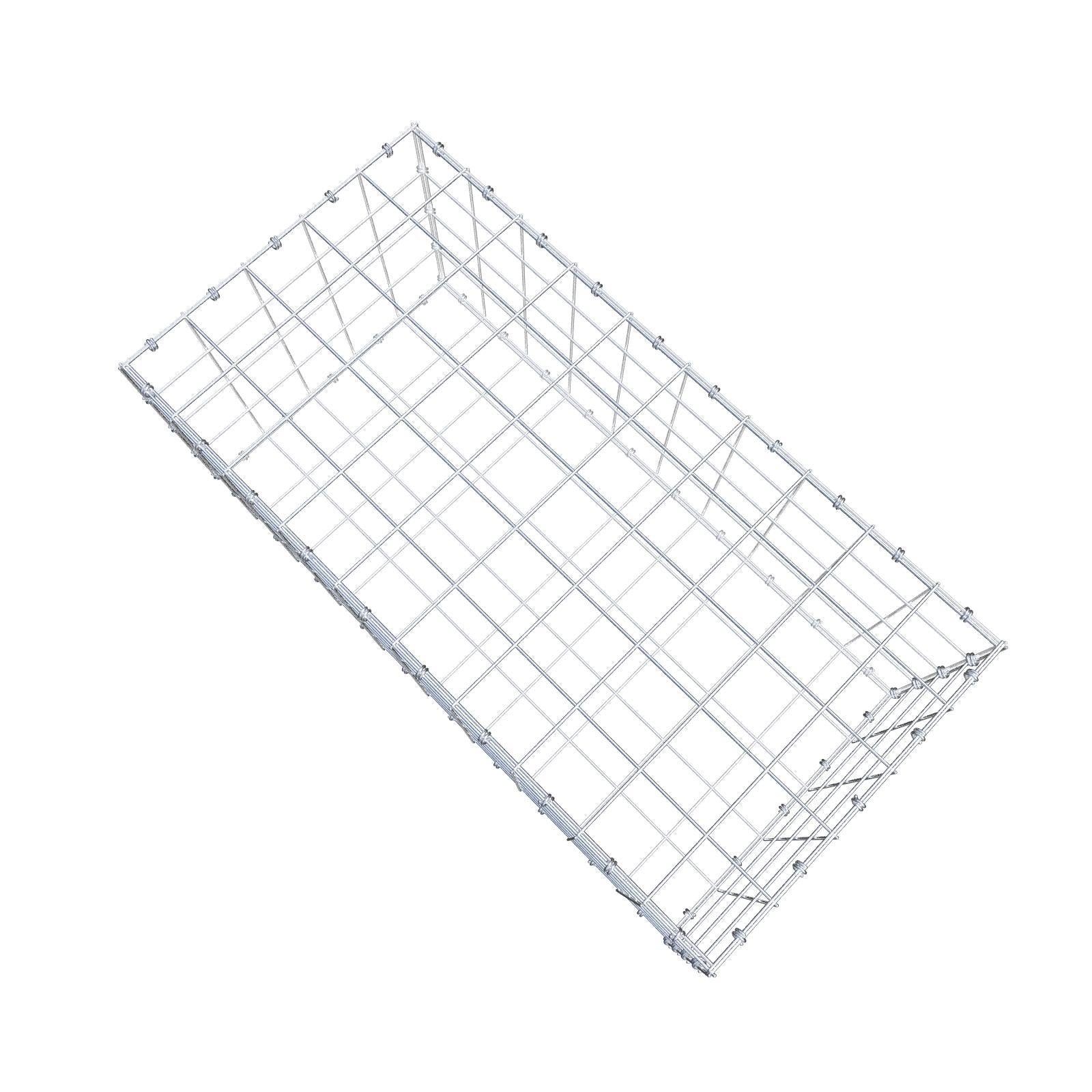 Gabion 100 cm x 40 cm x 50 cm (L x H x D), mesh size 10 x 10 cm, spiral ring