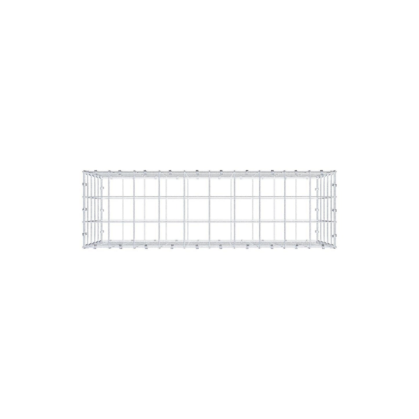 Gabion 100 cm x 50 cm x 30 cm (L x H x D), maskstorlek 10 x 10 cm, spiralring