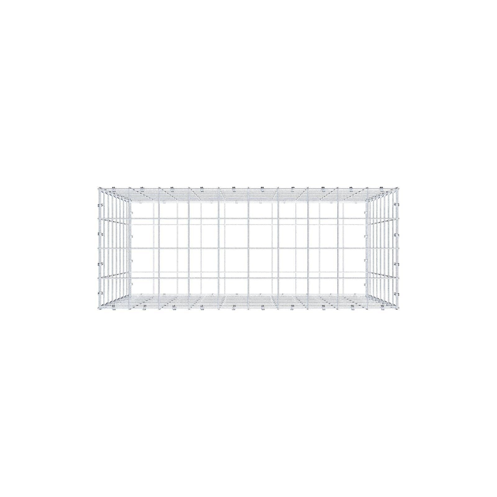 Gabion 100 cm x 80 cm x 40 cm (L x H x P), mailles 10 x 10 cm, anneau en spirale