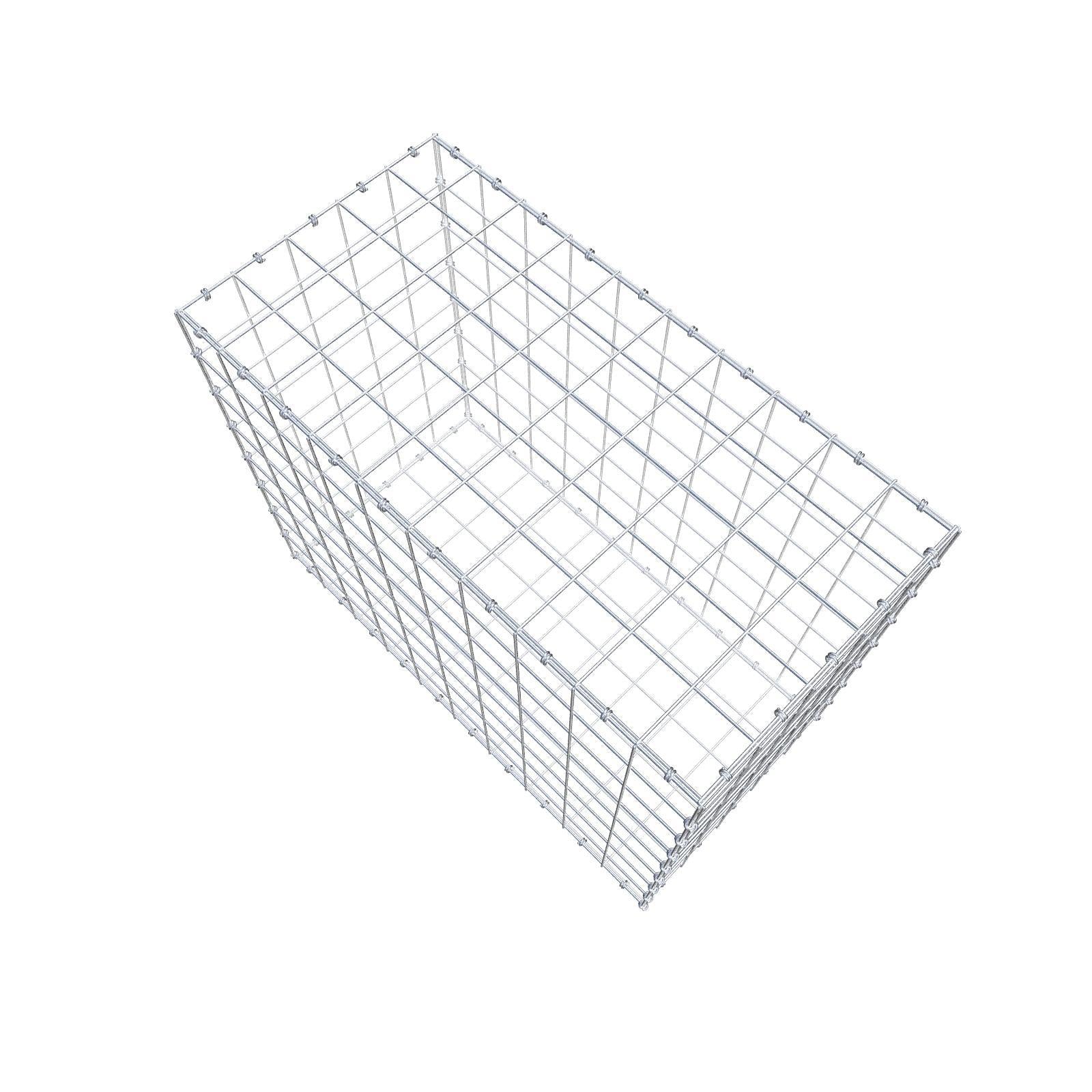 Gabion 100 cm x 80 cm x 50 cm (L x H x D), maskestørrelse 10 x 10 cm, spiralring