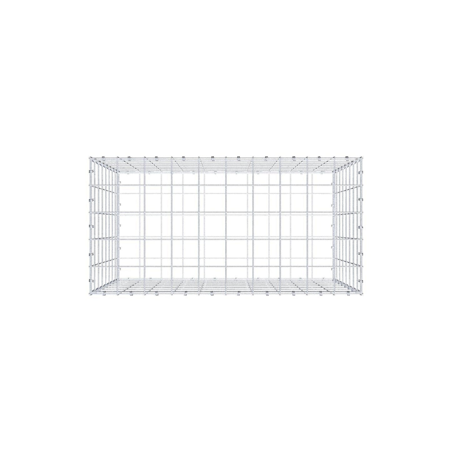 Gavión 100 cm x 80 cm x 50 cm (L x A x P), luz de malla 10 x 10 cm, anillo en espiral