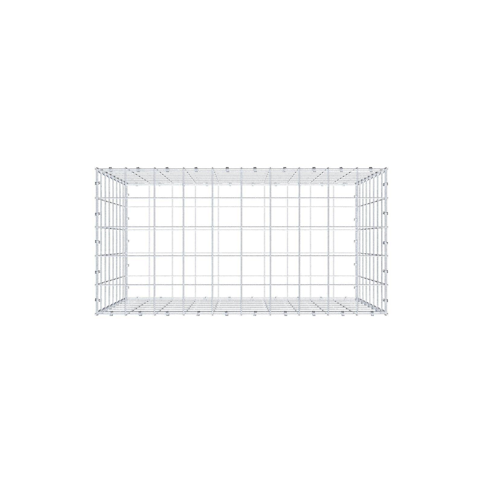 Gabion 100 cm x 80 cm x 50 cm (L x H x D), maskestørrelse 10 x 10 cm, spiralring