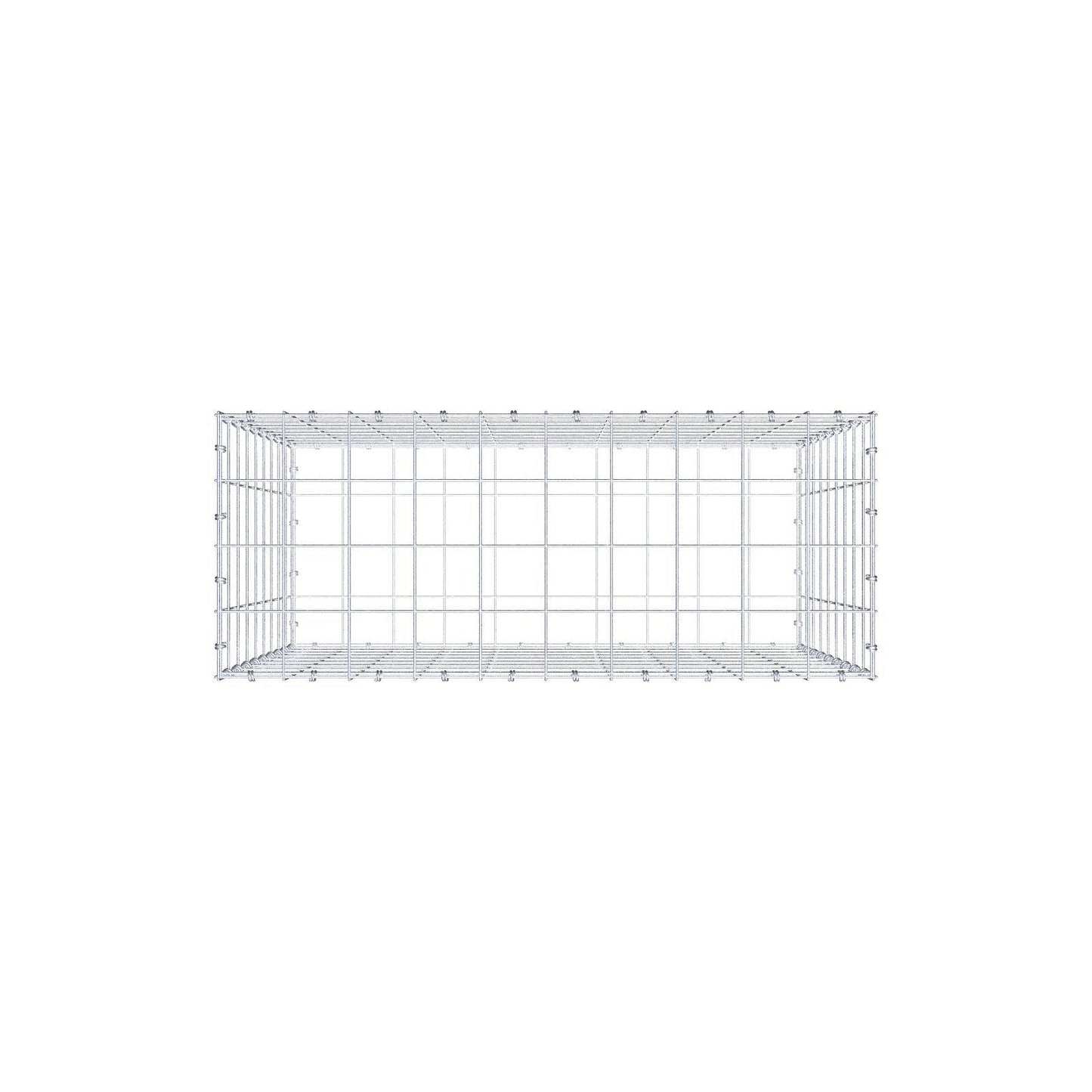 Gavión 100 cm x 90 cm x 40 cm (L x A x P), luz de malla 10 x 10 cm, anillo en espiral