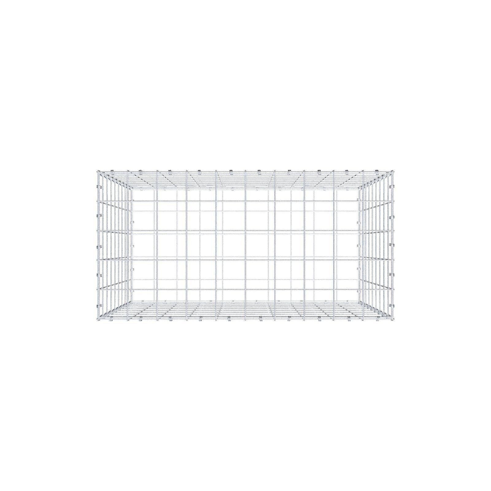 Gabião 100 cm x 90 cm x 50 cm (C x A x P), malhagem 10 x 10 cm, anel espiral