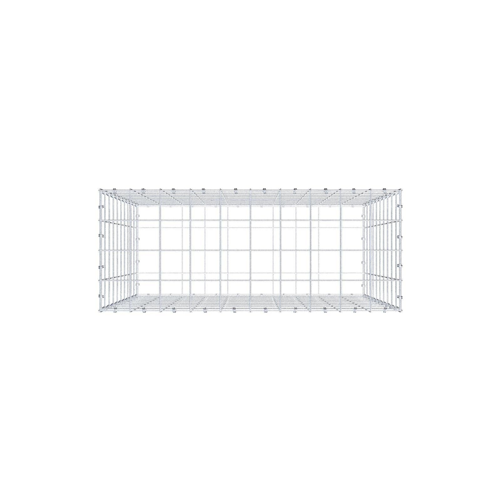 Schanskorf 100 cm x 100 cm x 40 cm (L x H x D), maaswijdte 10 x 10 cm, spiraalring