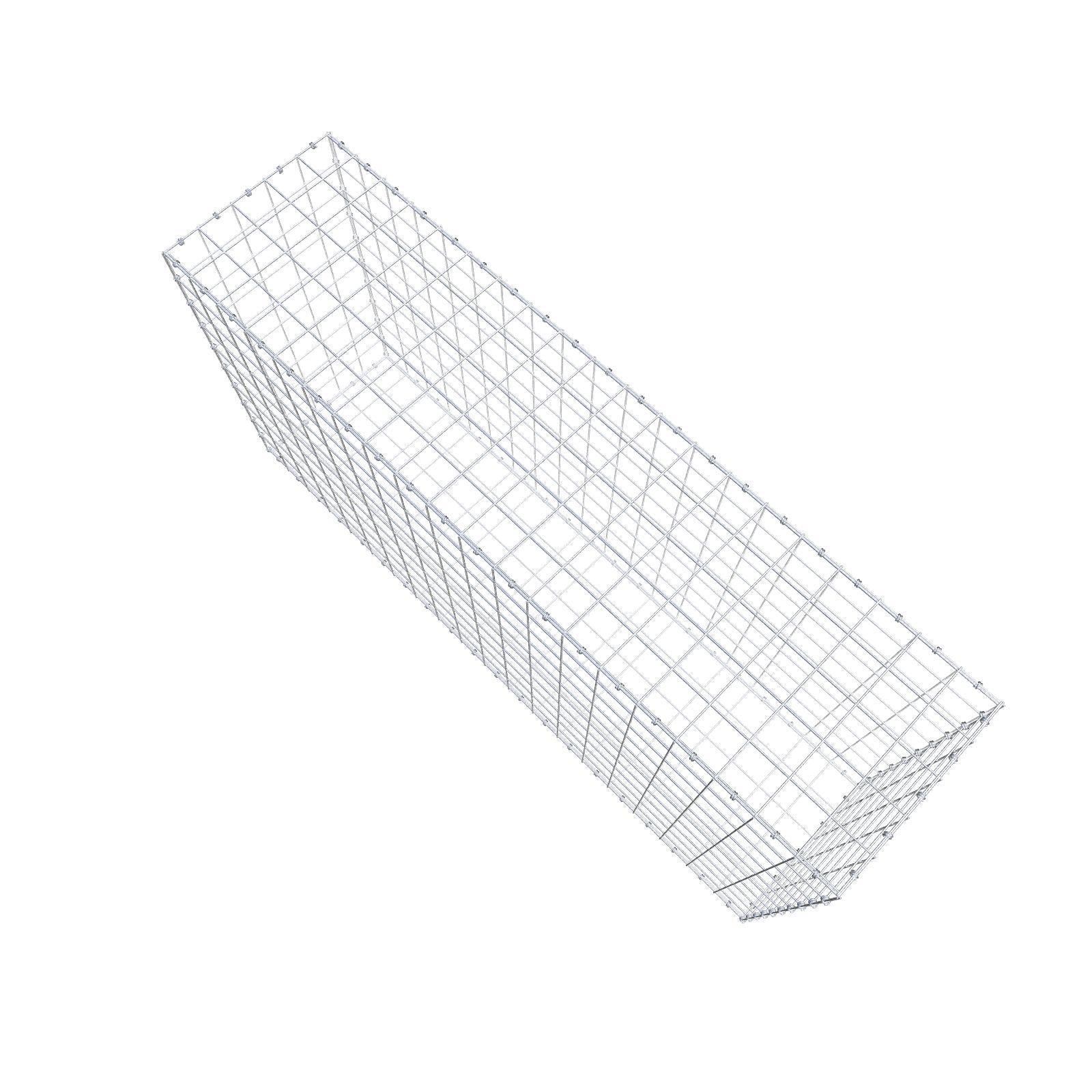 Gabion 200 cm x 100 cm x 50 cm (L x H x D), maskstorlek 10 x 10 cm, spiralring