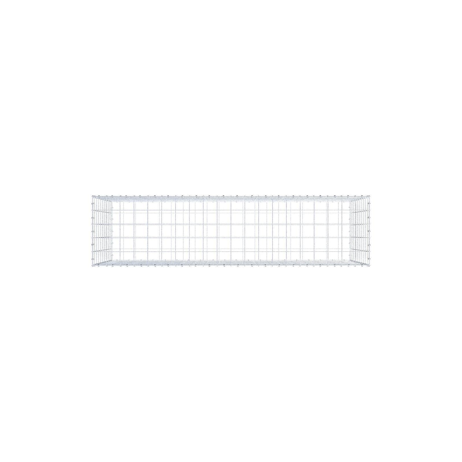 Gabion 200 cm x 100 cm x 50 cm (L x H x D), maskstorlek 10 x 10 cm, spiralring