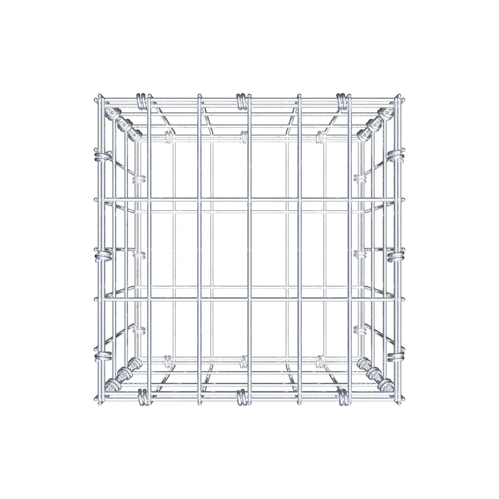 Gabion 30 cm x 30 cm x 30 cm (L x H x D), maskestørrelse 5 x 10 cm, spiralring