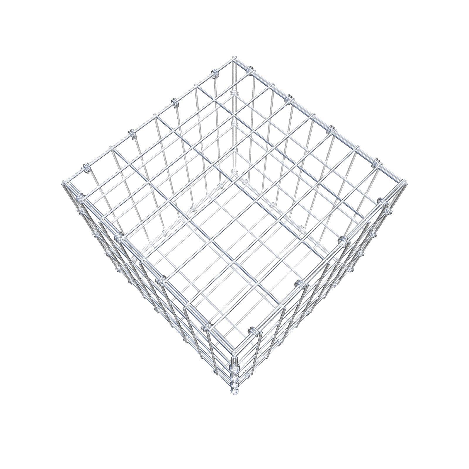 Gabbione 40 cm x 40 cm x 40 cm (L x H x P), maglia 5 x 10 cm, anello a spirale