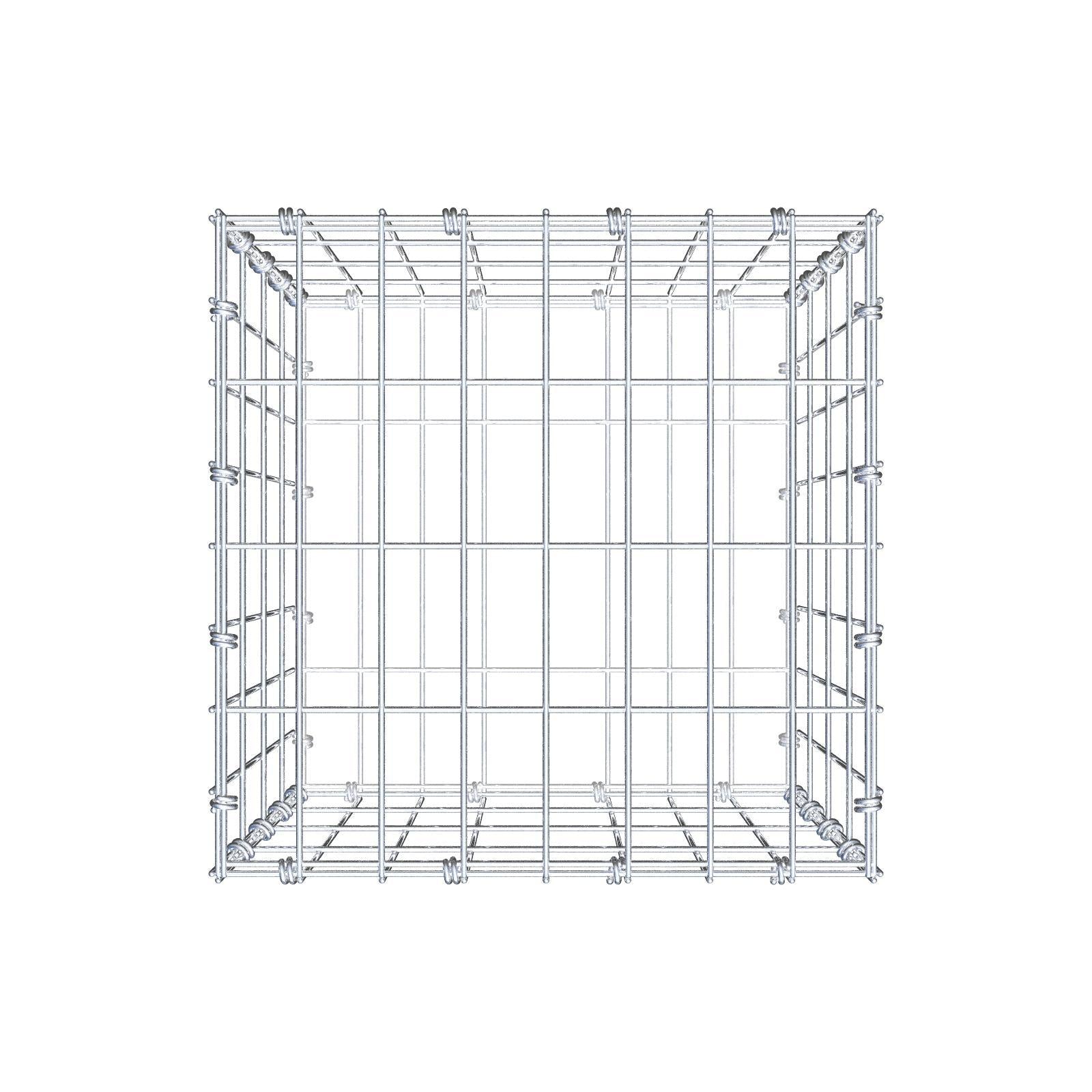 Gabbione 40 cm x 40 cm x 40 cm (L x H x P), maglia 5 x 10 cm, anello a spirale