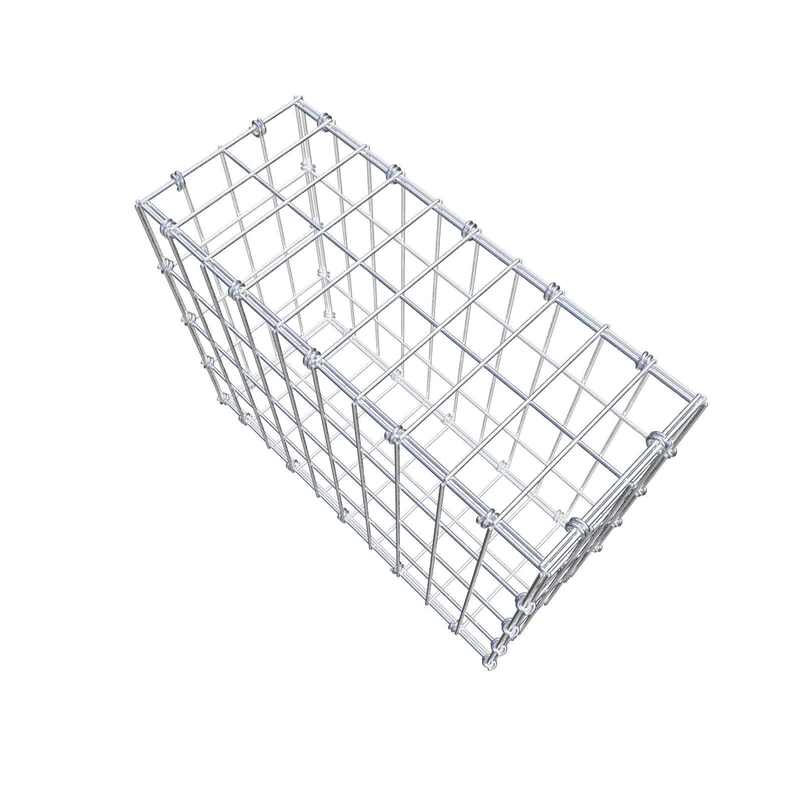 Schanskorf 50 cm x 40 cm x 20 cm (L x H x D), maaswijdte 5 x 10 cm, spiraalring