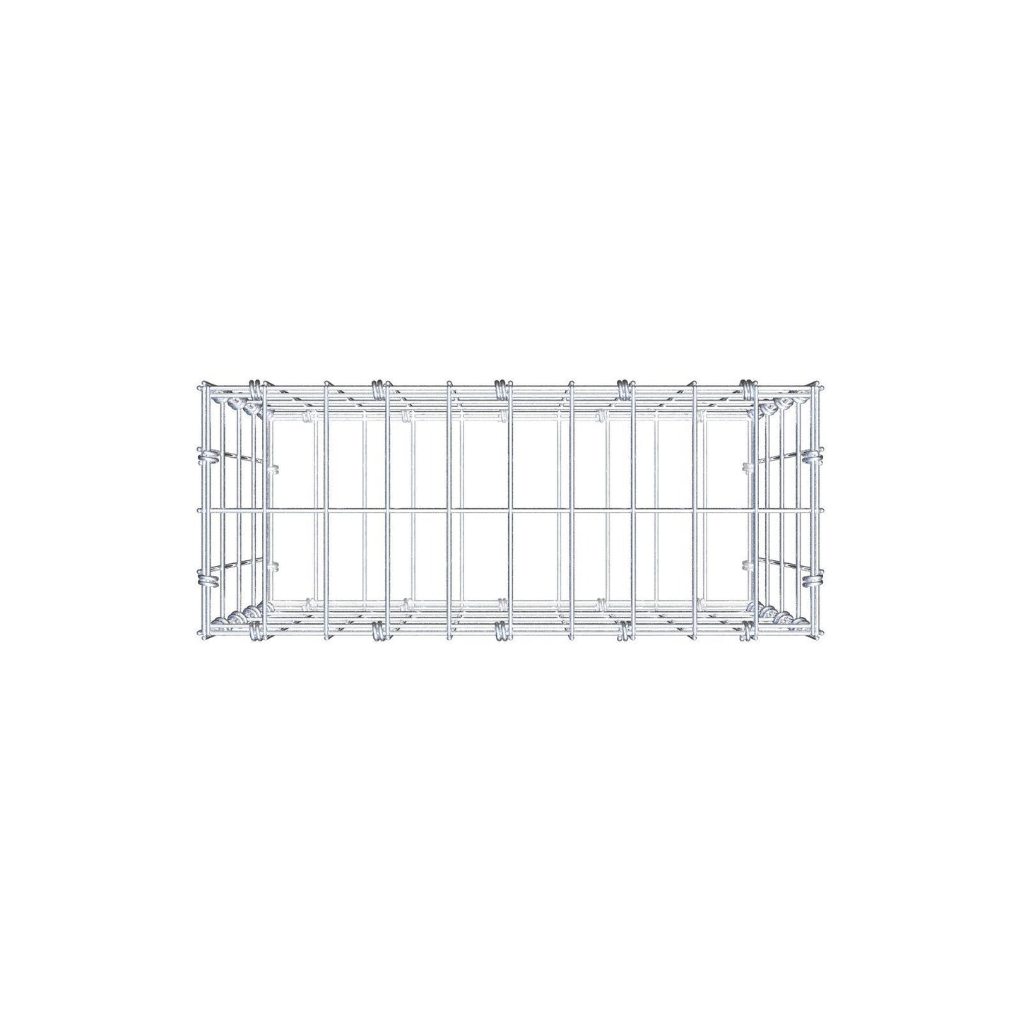 Gabion 50 cm x 40 cm x 20 cm (L x H x D), maskestørrelse 5 x 10 cm, spiralring