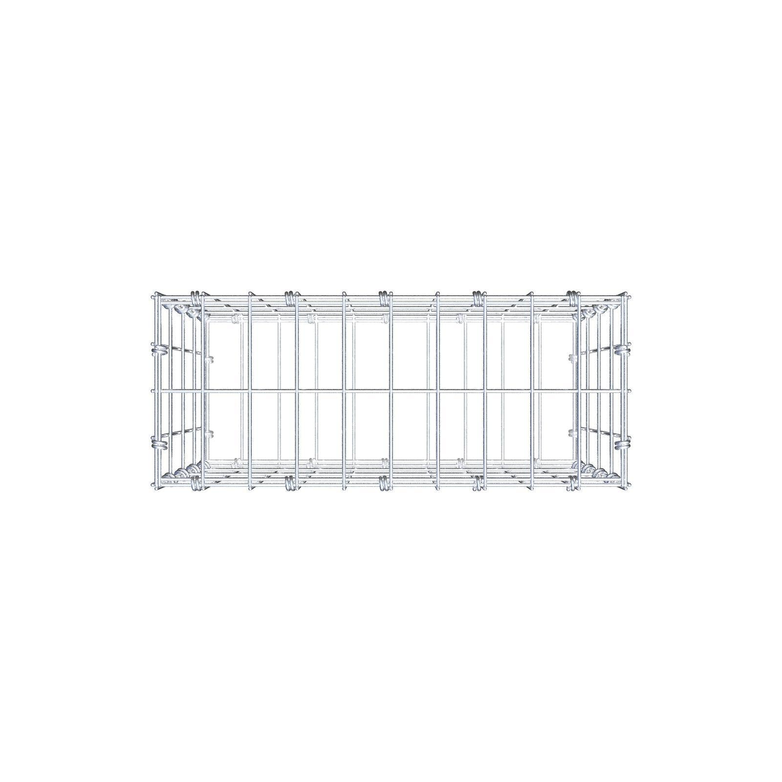 Schanskorf 50 cm x 40 cm x 20 cm (L x H x D), maaswijdte 5 x 10 cm, spiraalring