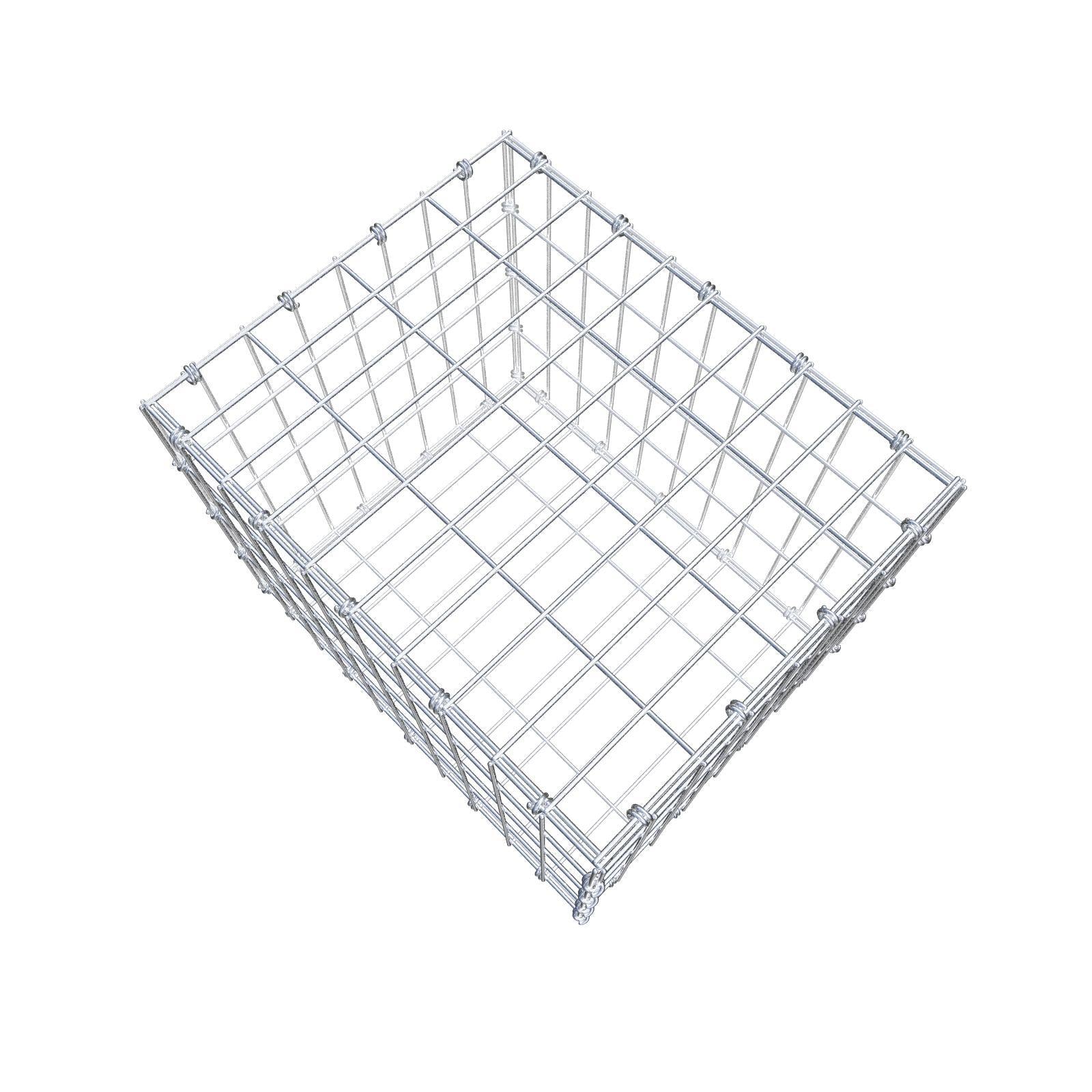 Gabbione 50 cm x 40 cm x 40 cm (L x H x P), maglia 5 x 10 cm, anello a spirale
