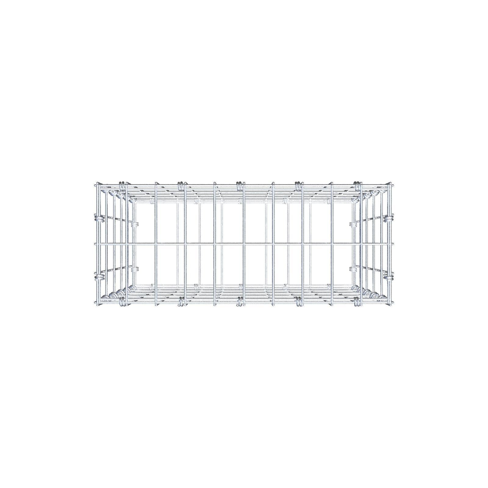 Gabbione 50 cm x 50 cm x 20 cm (L x H x P), maglia 5 x 10 cm, anello a spirale