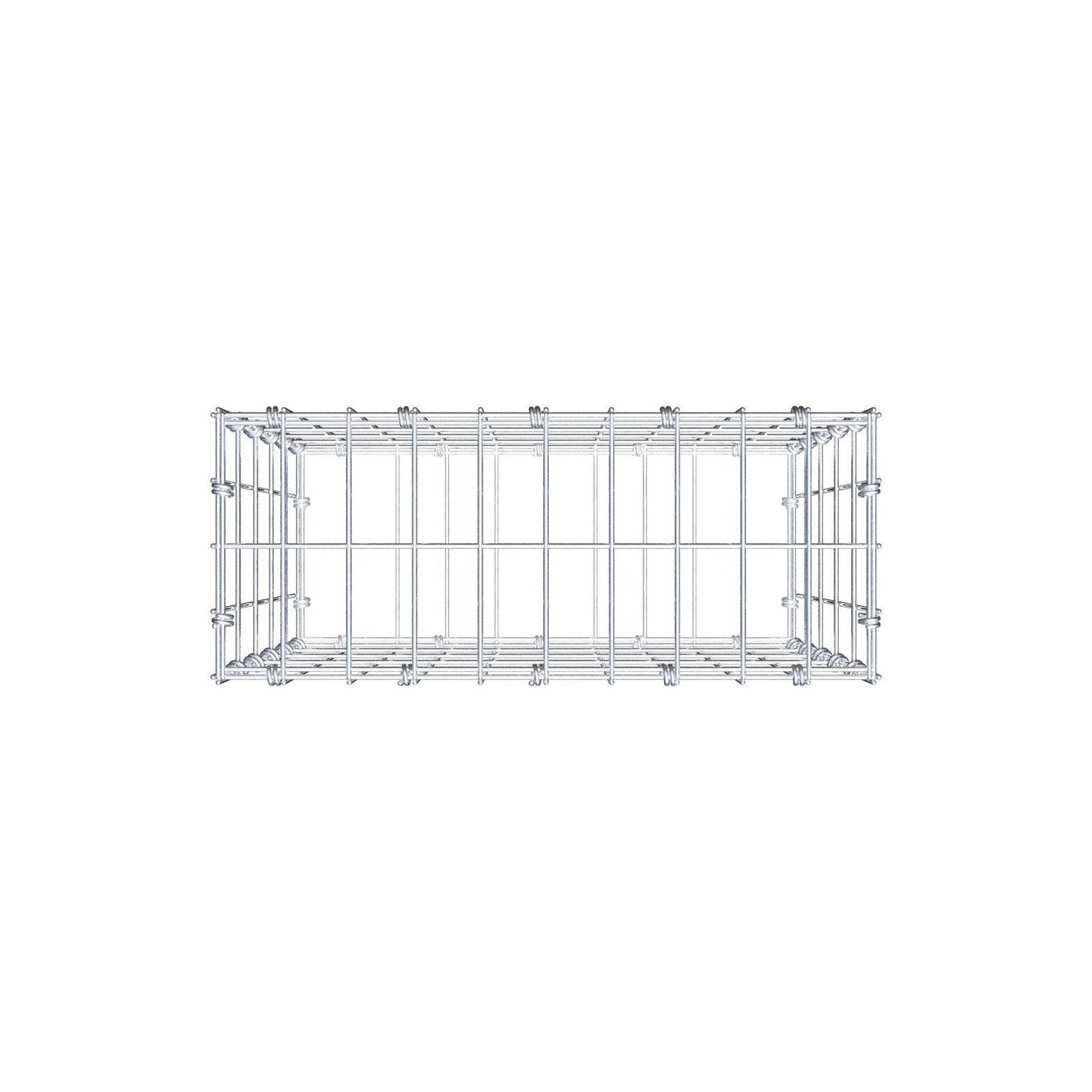 Gabion 50 cm x 50 cm x 20 cm (L x H x D), maskstorlek 5 x 10 cm, spiralring