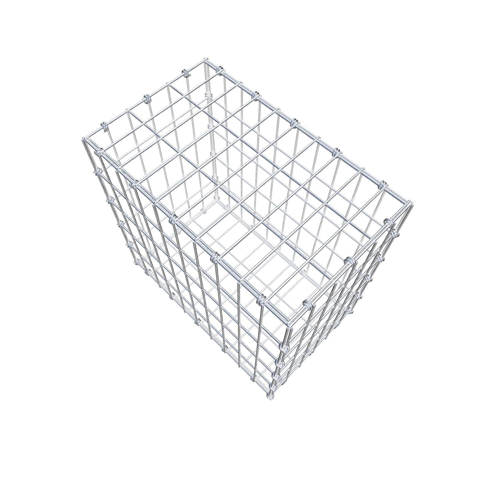 Gabbione 50 cm x 50 cm x 30 cm (L x H x P), maglia 5 x 10 cm, anello a spirale
