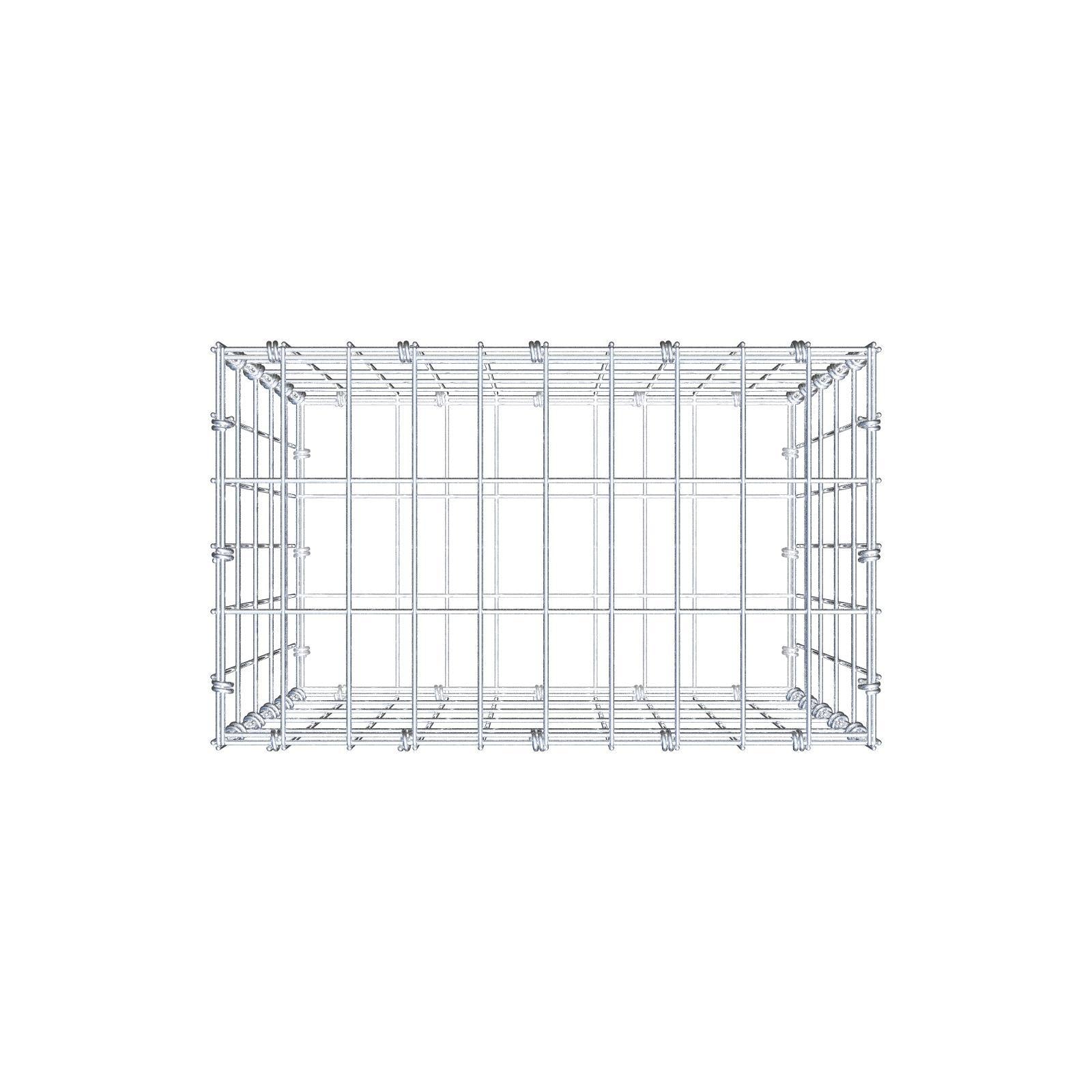Gabbione 50 cm x 50 cm x 30 cm (L x H x P), maglia 5 x 10 cm, anello a spirale