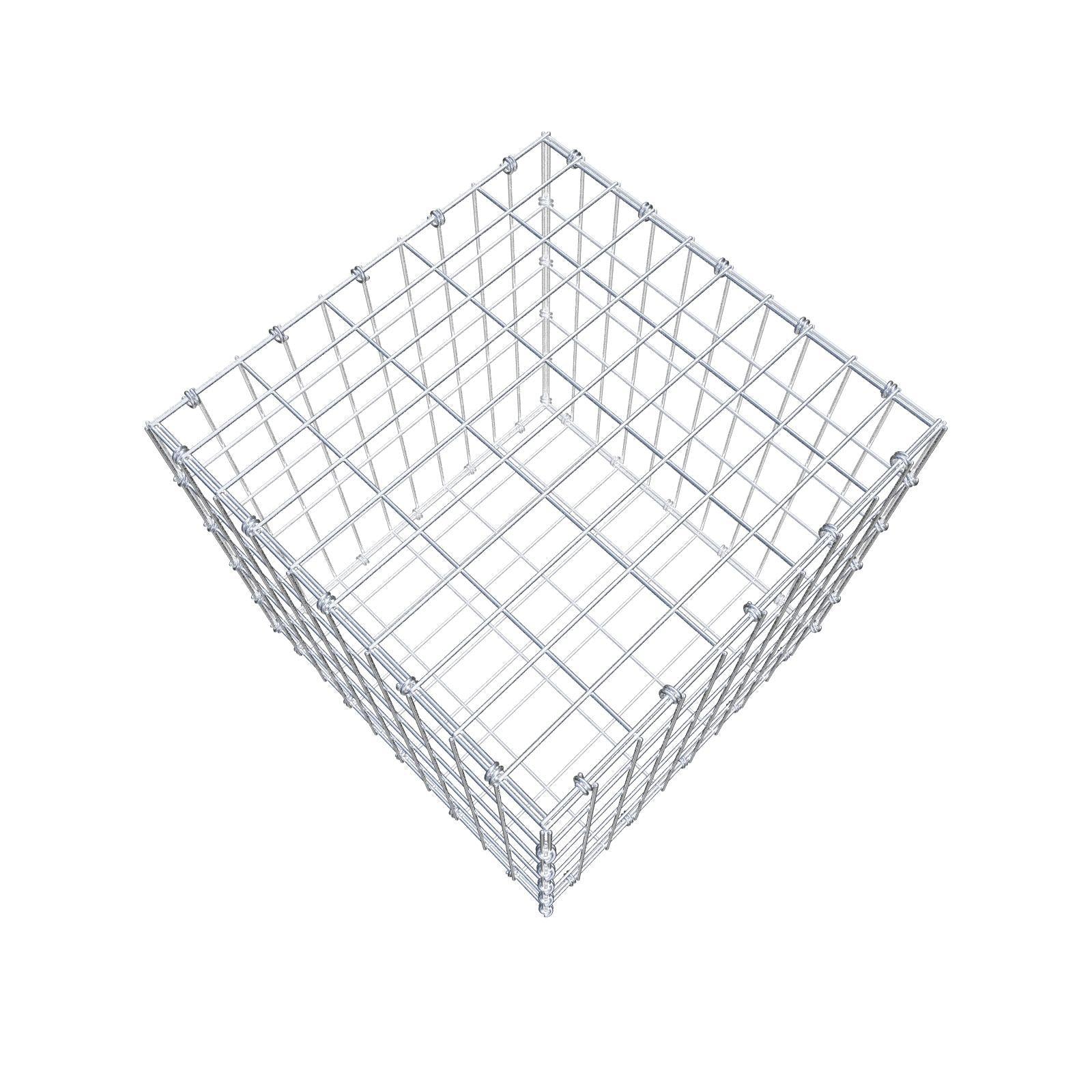 Gabbione 50 cm x 50 cm x 50 cm (L x H x P), maglia 5 x 10 cm, anello a spirale