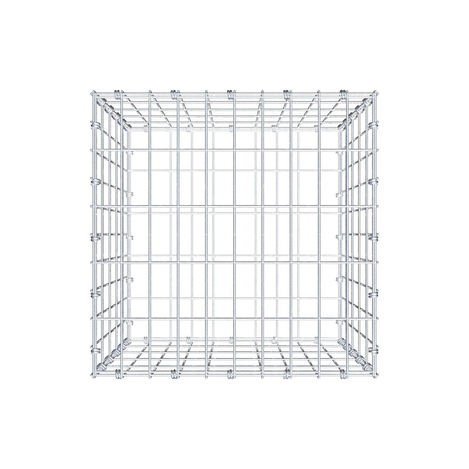 Gabbione 50 cm x 50 cm x 50 cm (L x H x P), maglia 5 x 10 cm, anello a spirale