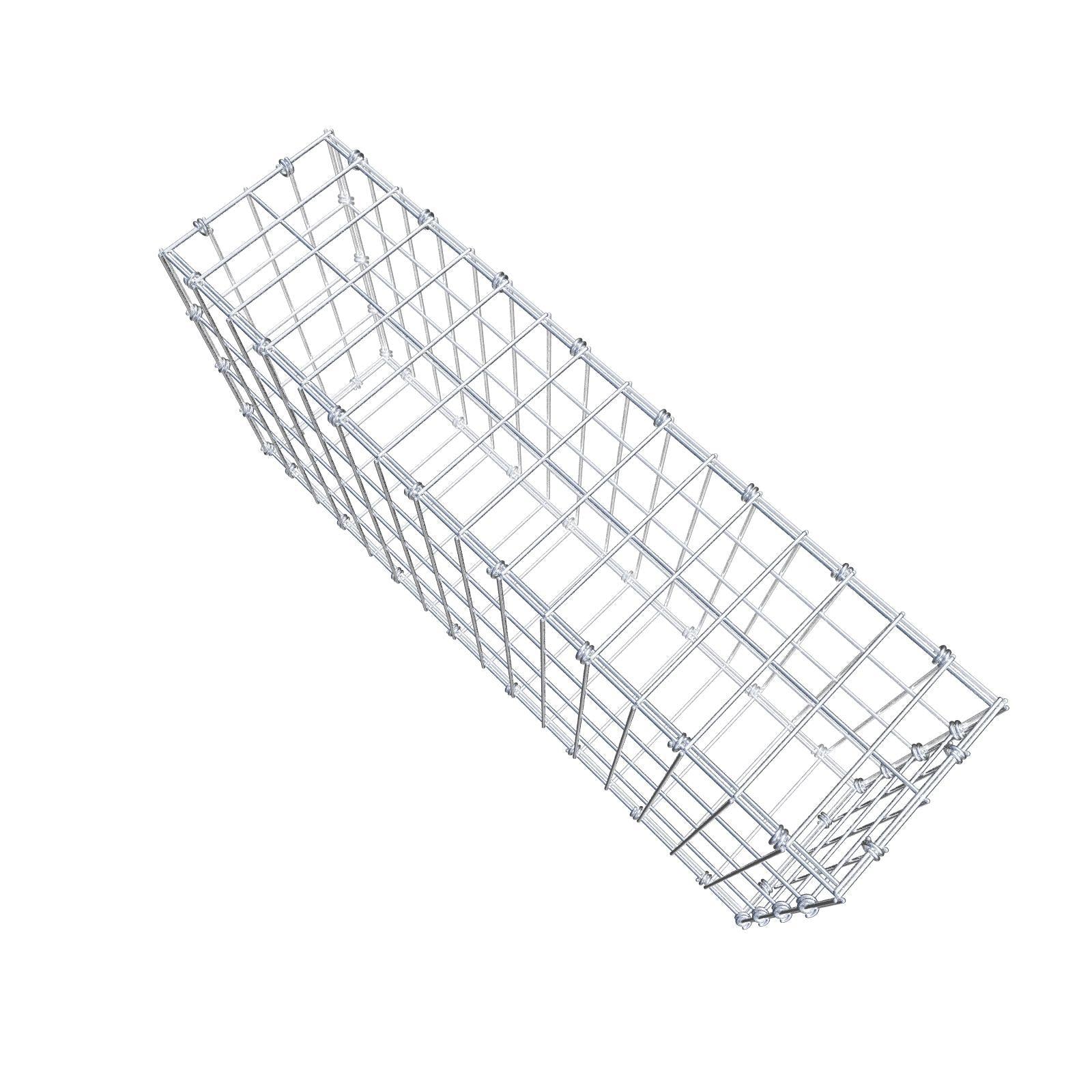 Schanskorf 80 cm x 40 cm x 20 cm (L x H x D), maaswijdte 5 x 10 cm, spiraalring