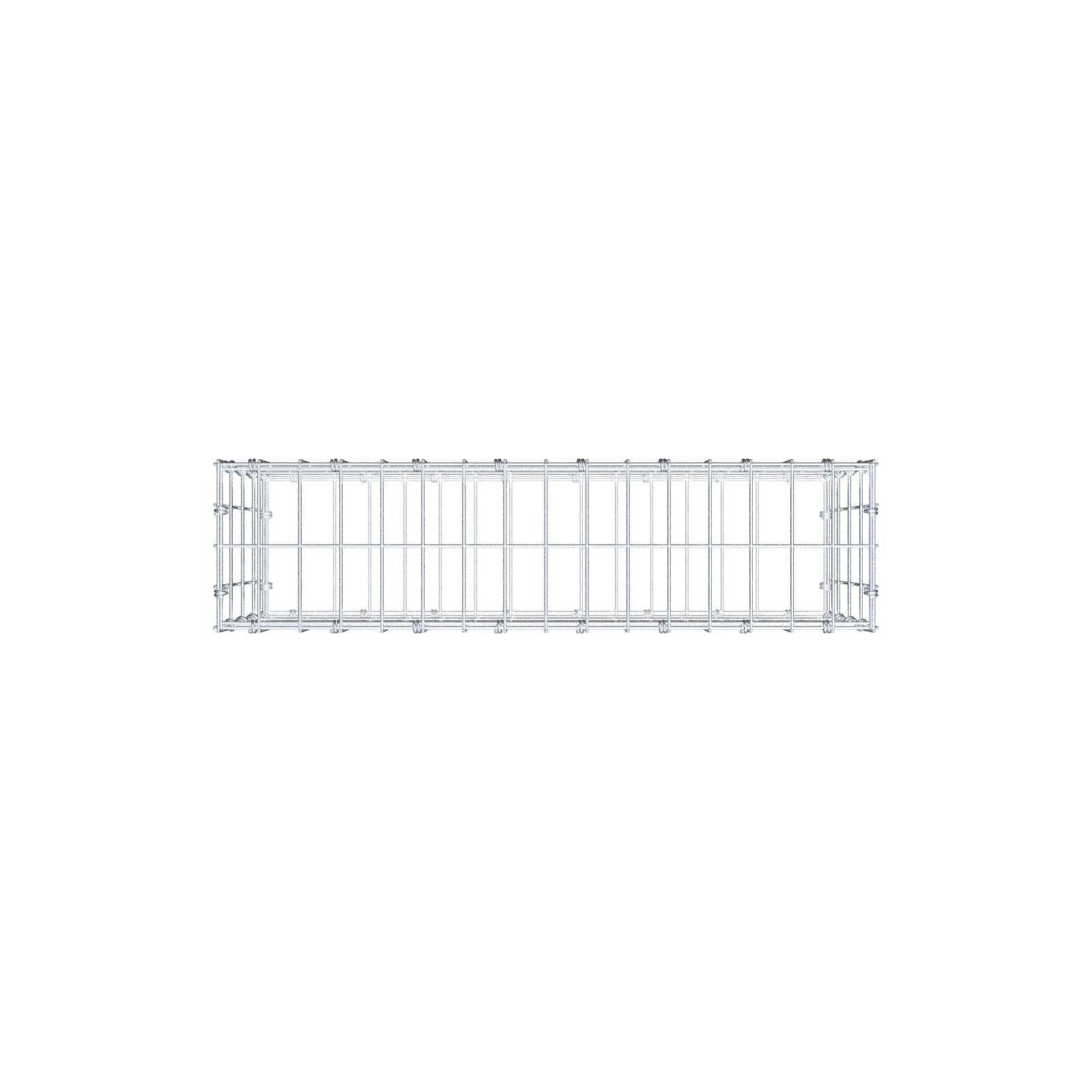 Schanskorf 80 cm x 40 cm x 20 cm (L x H x D), maaswijdte 5 x 10 cm, spiraalring