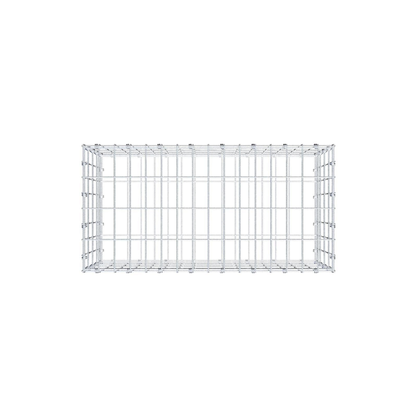 Gabion 80 cm x 40 cm x 40 cm (L x H x D), maskestørrelse 5 x 10 cm, spiralring