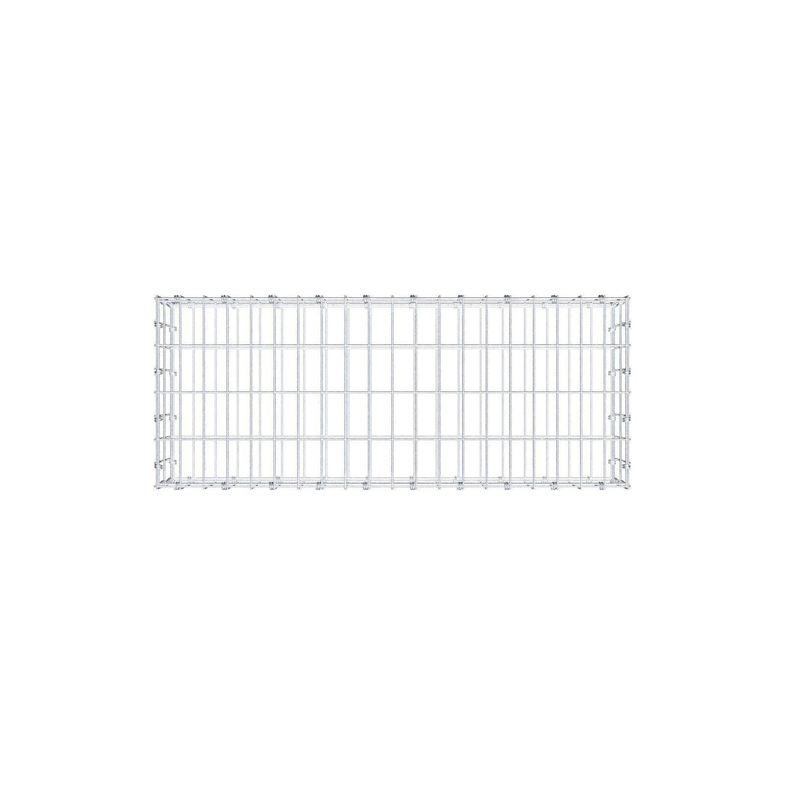 Gabbione 100 cm x 20 cm x 40 cm (L x H x P), maglia 5 x 10 cm, anello a spirale