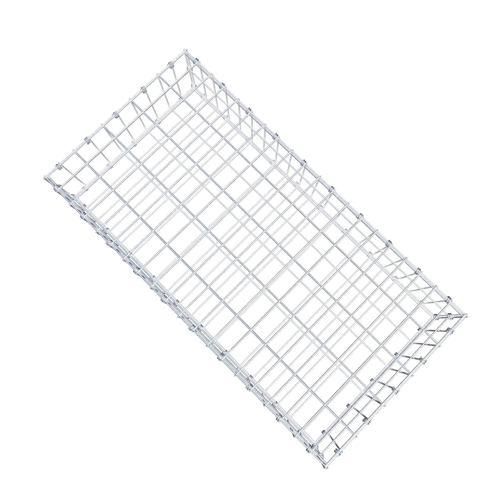 Gabião 100 cm x 20 cm x 50 cm (C x A x P), malhagem 5 x 10 cm, anel espiral