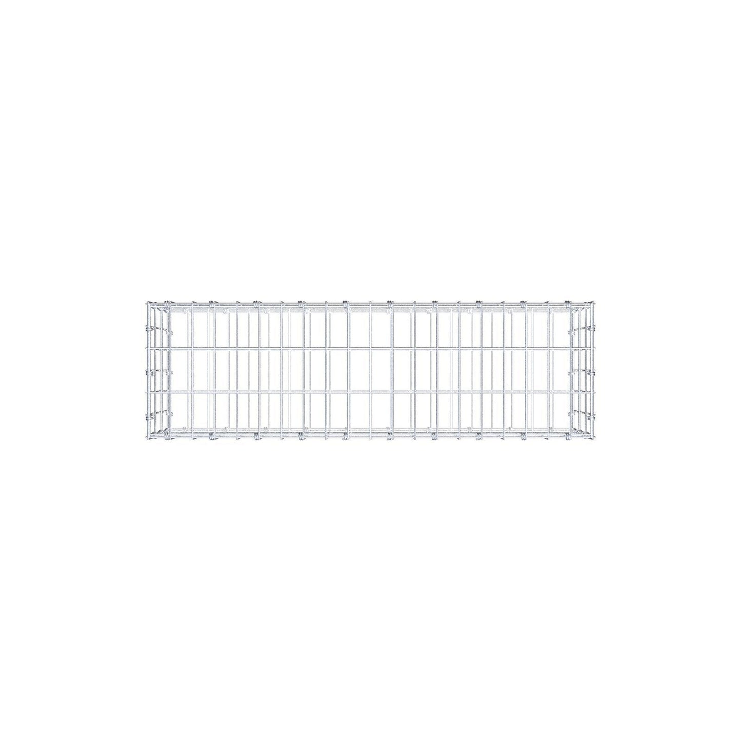 Gabião 100 cm x 30 cm x 30 cm (C x A x P), malhagem 5 x 10 cm, anel espiral